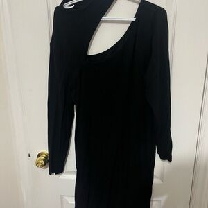 Elegant Black One-Shoulder Dress